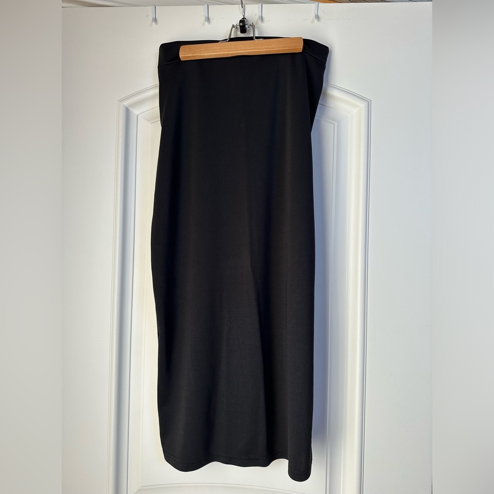 Black Long Skirt with Slit